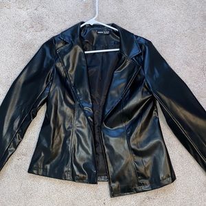 Faux Leather blazer